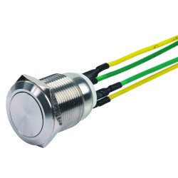 BOUTON POUSSOIR INOX 19 MM...