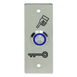 BP INOX BLEU 19MM NO+NC 12V...