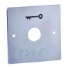 PLAQUE INOX MARQUAGE BRAILLE POUR SERIE PB19