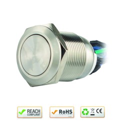 BOUTON POUSSOIR ACIER INOX...