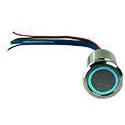 BP PMR INOX D25 BLEU/VERT/BUZZER 12/24VAC/DC NO+NC TEMPO7