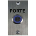 BOUTON POUSSOIR INOX LUMINEUX NO/NF FACADE 35X60MM BRAILLE