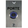 BOUTON POUSSOIR INOX LUMINEUX NO/NF FACADE 35X60MM BRAILLE