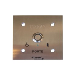 BP SONORE LUMINEUX FAÇADE INOX 100X100MM BRAILLE