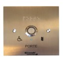 BP SONORE LUMINEUX FAÇADE INOX 100X100MM BRAILLE ENCASTRE