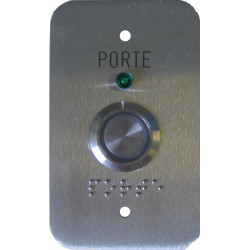 BOUTON SORTIE PMR SONORE LUMINEUX FACADE 100X40MM