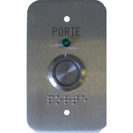 BOUTON SORTIE PMR SONORE LUMINEUX FACADE 100X40MM