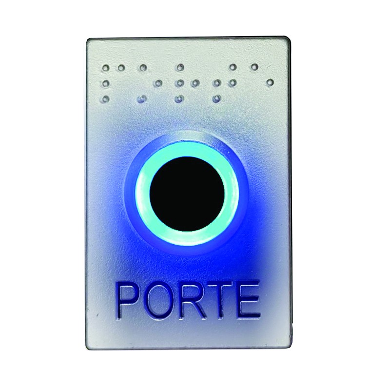 BOUTON POUSSOIR SANS CONTACT CHROME