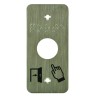 PLAQUE INOX 40 X 85 GRAVE PORTE POUR BO/NF DIAM 19