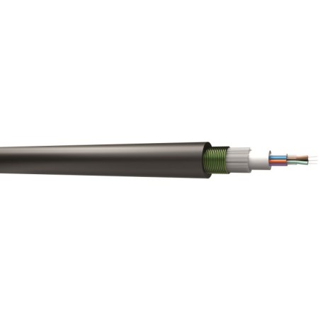 Câble fibre optique 24FO OM3 LIBRE EXT ACIER PE TU A LA COUPE