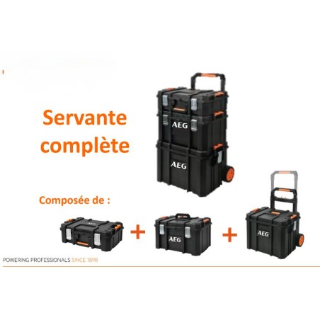 Système de rangement quickstack, servantes complètes 3 modules sur roues