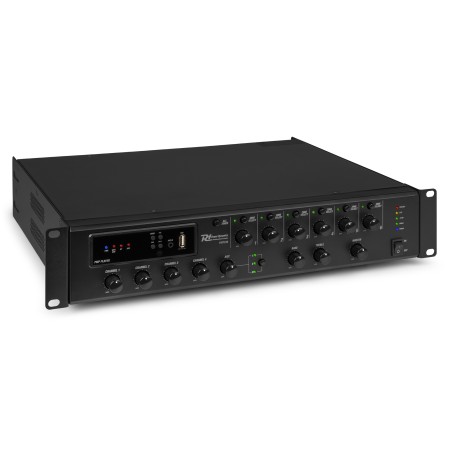 Amplificateur Public adress, 240 W, 6 Zones, 100V, USB BT Radio Internet-PMP240