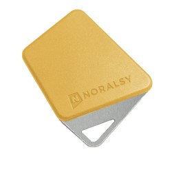 Badge mifare format clé jaune code site Noralsy
