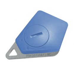 Télécommande 4 boutons 868MHz bleue bi-techno mifare code site Noralsy