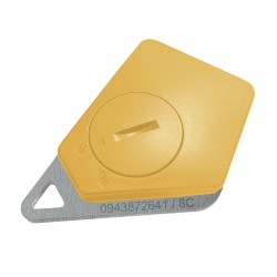 Télécommande 4 boutons 868MHz jaune bi-techno mifare code site Noralsy