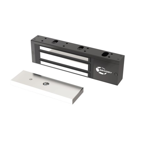 Ventouse applique noire - 500 daN - 12-24V DC - contact