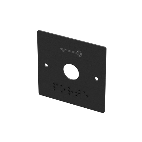Plaque INOX large noire - marquage braille