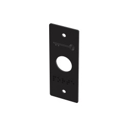 Plaque INOXétroite noire -...