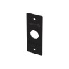 Plaque INOXétroite noire - pictos clé + marquage braille