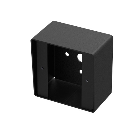 Boitier applique carré noir pour gamme bouton poussoir