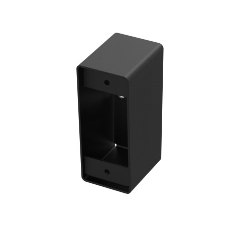Boitier applique étroit noir pour gamme bouton poussoir