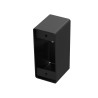 Boitier applique étroit noir pour gamme bouton poussoir