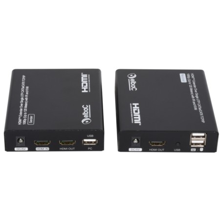 Déport HDMI/KVM/2xUSB2, via IP, Emettteur + Recepteur