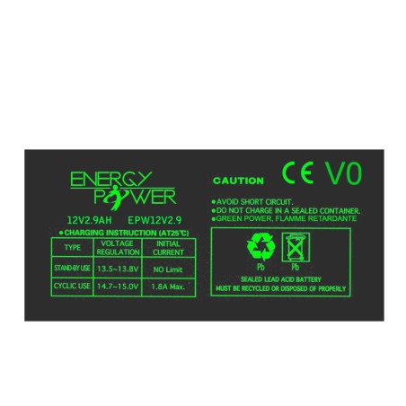 BATTERIE ENERGY POWER LONGUE LIFE UXL 12V 2.9AH EN BAC V0