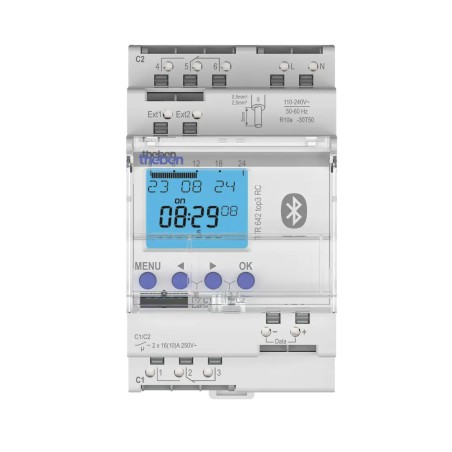 HORLOGE PROG DIGITALE HEBDO RAIL DIN 1 MODULE 220V