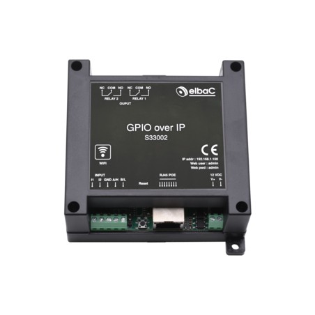 Convertisseur Contact Sec sur IP GPIO OVER IP POE 2I/2O