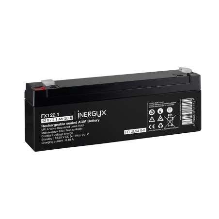 BATTERIE VRLA 12V 2.1Ah BAC FR UL94 V0 178 x 35 x 61/66 MM