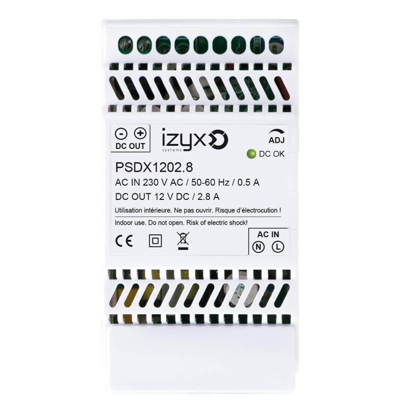 ALIMENTATION RAIL DIN 100-240V AC / 12V DC /2.8A-5