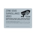 PANNEAU ZONE SURVEILLEE LIEU PRIVE PLAQUE METAL 300X210MM