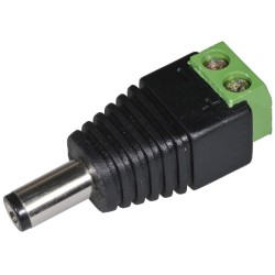 FICHE CC D'ALIMENTATION BORNIER ET JACK MALE 25V