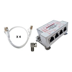 KIT 1 REPARTITEUR 4 RJ45 +...