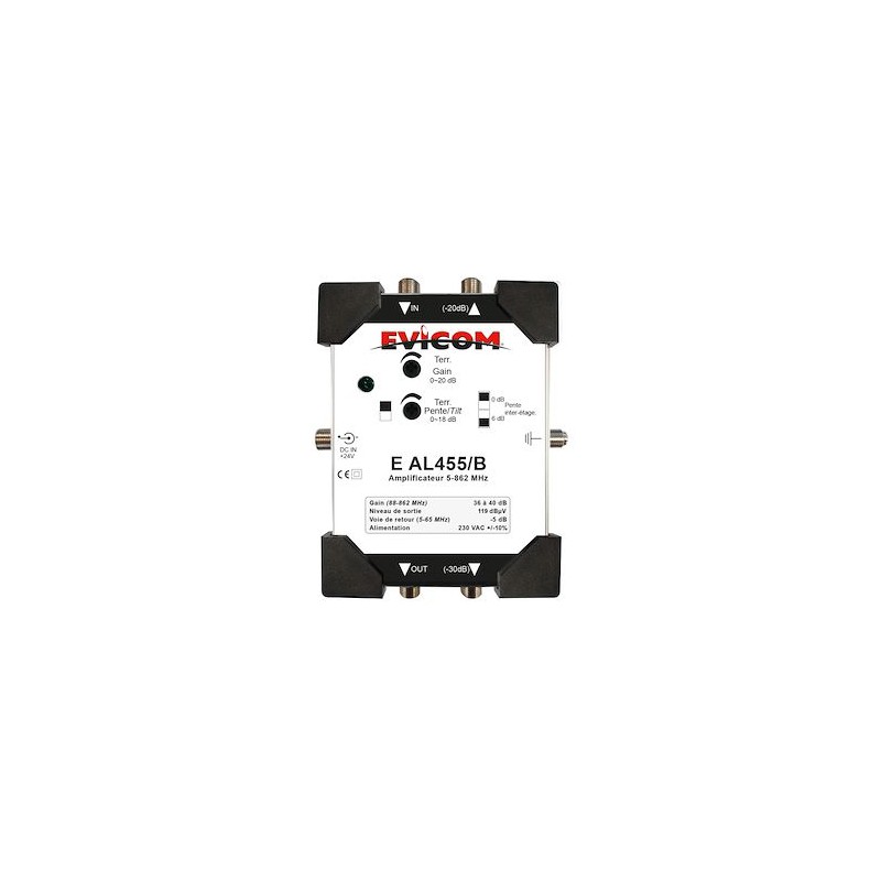 Amplificateur C3 pied de colonne 5 à 862MHz - 30 à 40dB Amplificateur C3 pied de colonne 5 à 862MHz - 30 à 40dB