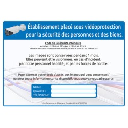 ETIQUETTE VIDEOPROTECTION A4