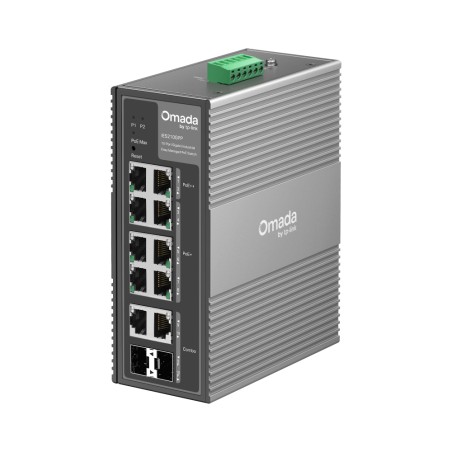 Switch indus.Omada 8 ports giga PoE (2× PoE++, 6× PoE+) 240W + 2Combo sans alim