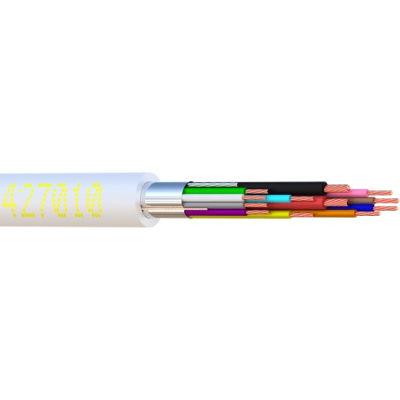 CABLE ALARME SOUPLE LSZH 10x0.22+2x0,75 B2CA - Boite de 100M