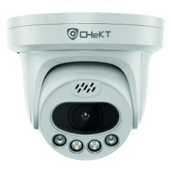 Turret IP 4MP F4MM IA CHeKT LED30M/IR20M Carte SD Micro IP66 POE/12V