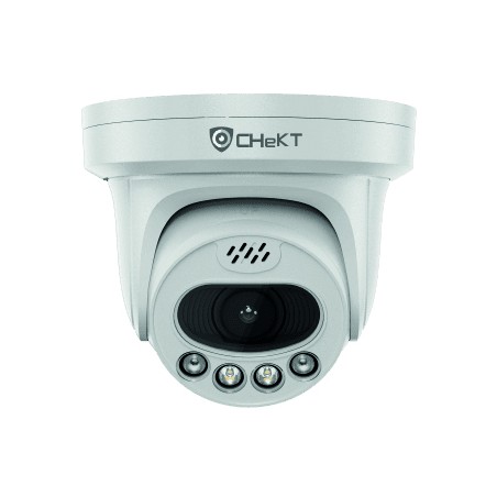 Turret IP 4MP F4MM IA CHeKT LED30M/IR20M Carte SD Micro IP66 POE/12V