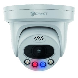 Turret IP 4MP F2.8MM IA CHeKT LED30M Dissuasion Active SD Micro E/S IP66 POE/12V