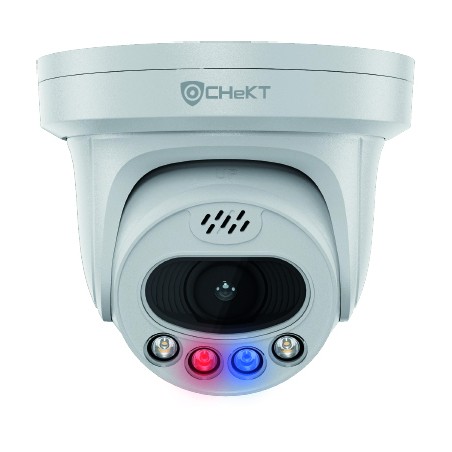 Turret IP 4MP F2.8MM IA CHeKT LED30M Dissuasion Active SD Micro E/S IP66 POE/12V