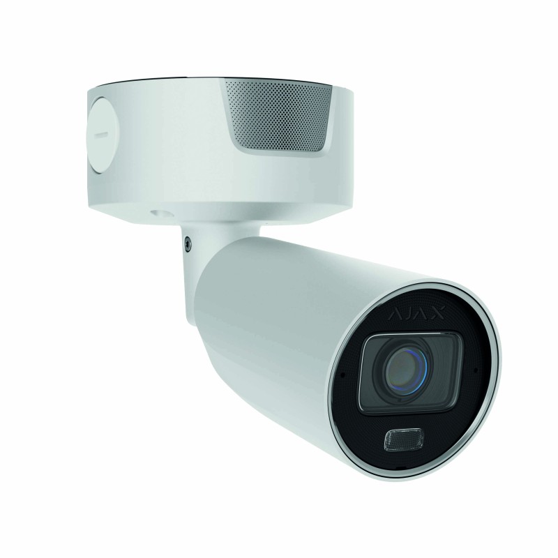 Superior caméra Ext Bullet PoE 8Mp HLVF 2,8-12mm P-Iris WDR, Mic, HP, IA, blanc