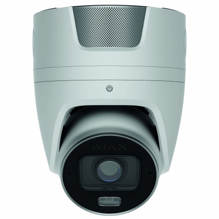 Superior caméra Ext Turret PoE 8Mp HLVF 2,8-12mm P-Iris WDR, Mic, HP, IA, blanc