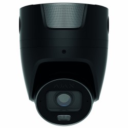Caméra Ext Turret PoE 8Mp HLVF 2,8-12mm, WDR, Micro, HP, IA, noire