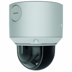Caméra Ext Dome PoE 8Mp HLVF 2,8-12mm, WDR, Micro, HP, IA, blanche