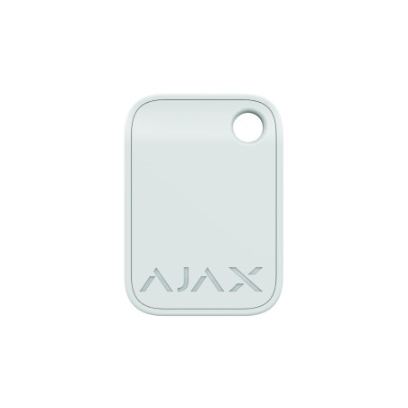 BADGE AU FORMAT PORTE CLE BLANC