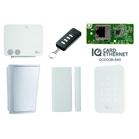 Starter kit 1 IQNS, 1 Clavier Tag, 1 DO, 1PIR Pet, 1 Téléco 4bts, 1 carte IP