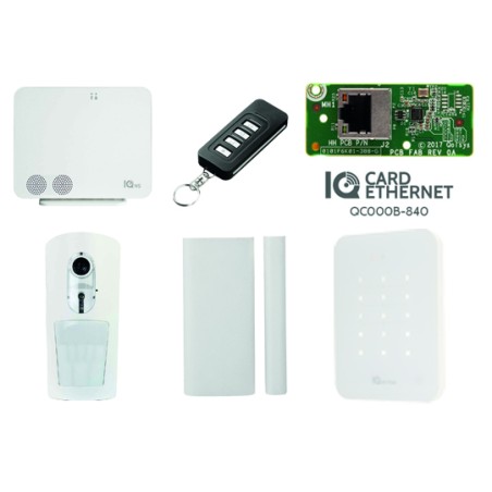 Starter kit 1 IQNS, 1 Clavier Tag, 1 DO, 2PirCAM Pet, 1 Téléco 4bts, 1 carte IP